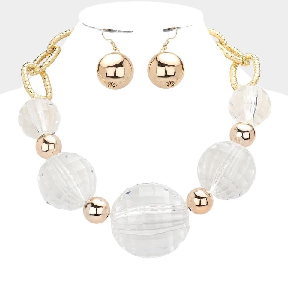 Lucite Necklace Set