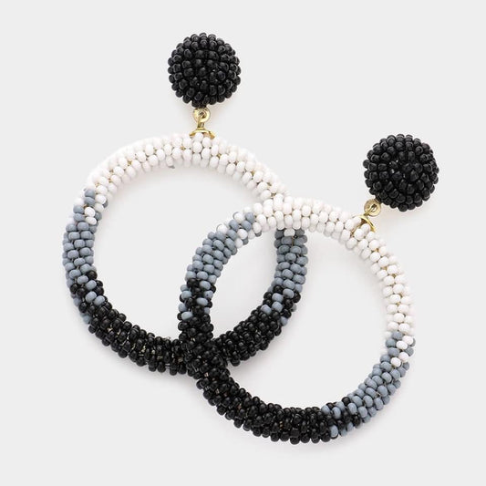 Ombré Circle Drop Earings