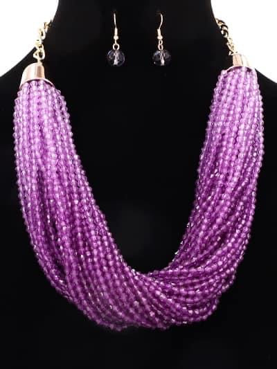 Mutlistrand Seed Bead Necklace Set