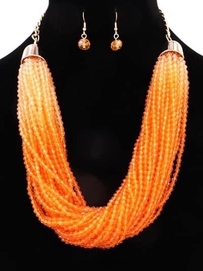 Mutlistrand Seed Bead Necklace Set