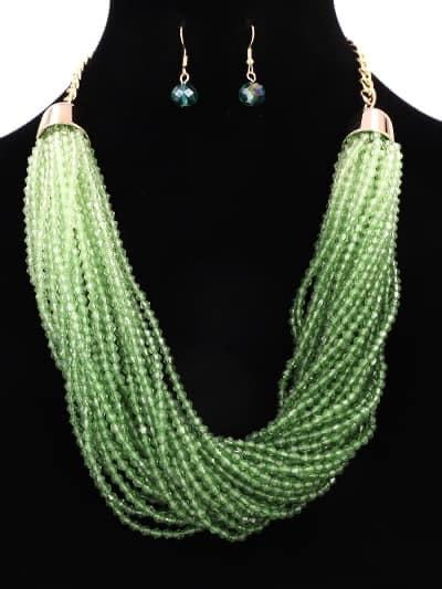 Mutlistrand Seed Bead Necklace Set