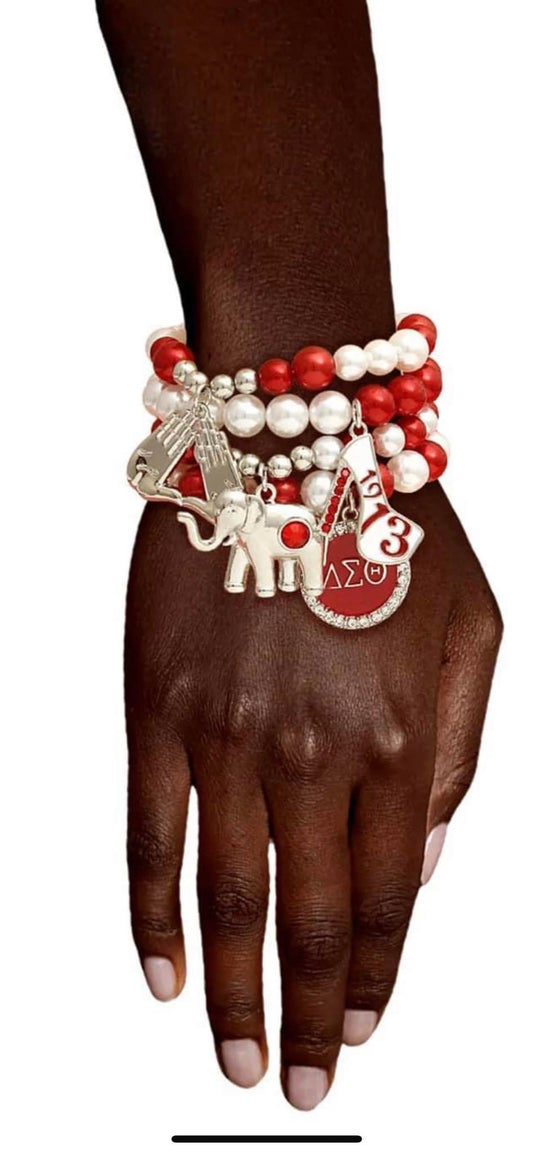 Delta Sigma Theta Sorority Bracelet Stack