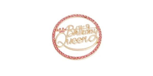 Birthday Queen Brooch (Pin) and Earrings Set