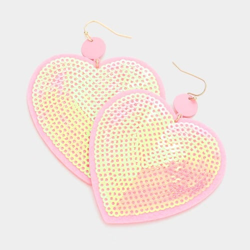 Pink Heart Earrings