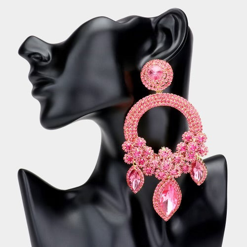 Pink Statement Earrings