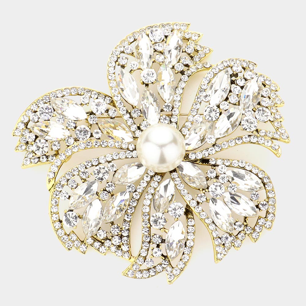 BIG bling brooch