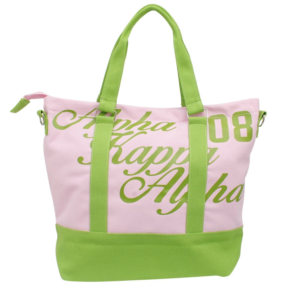 AKA Sorority Thick Pink Canvas Embroidered Tote