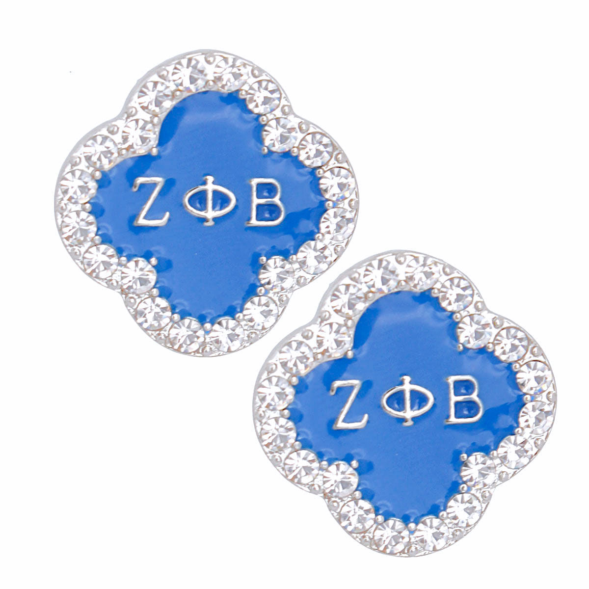 Blue Sorority Studs