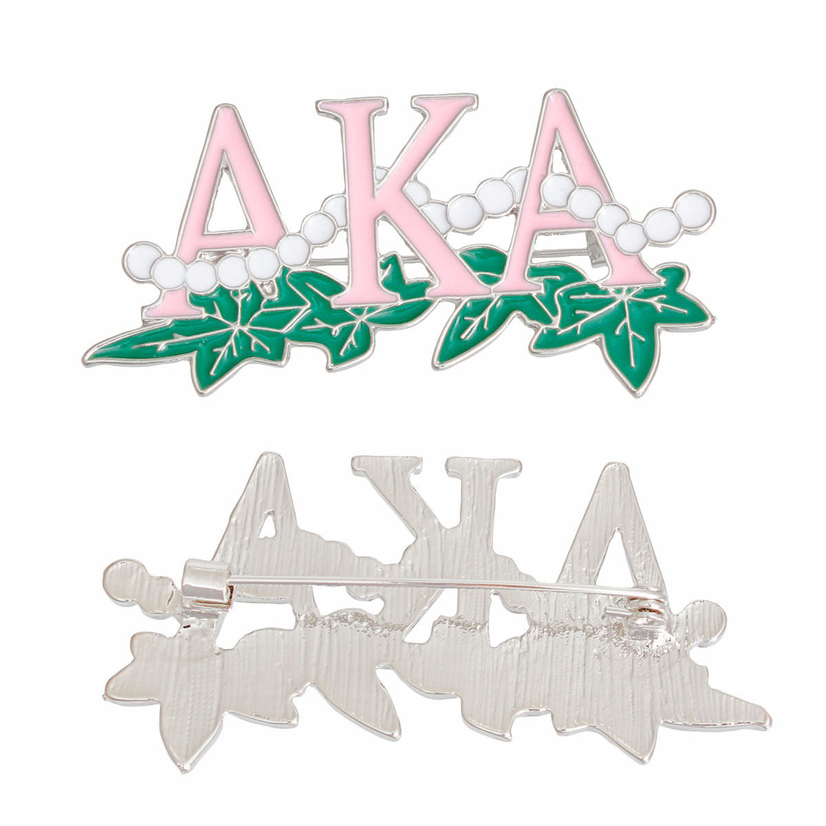 AKA Brooch AKA Pearl Ivy Leaf Sorority Pin